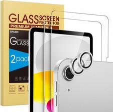 2+2 Pack Screen Protector for iPad 11th/10th Gen + Camera Lens Protector, Temper picture