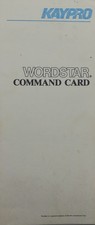 KAYPRO 10 Original WORDSTAR COMMAND CARD (1982) *VF+* picture