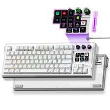 VSDINSIDE K1 Pro Macro Keyboard, Wired Only 15.2 x 5.75 x 1.69 inches, White picture