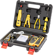 RJ45 Network Tool Kit Cat6 Cat5 Crimper Wire Tracker Punch Down Tool Set picture