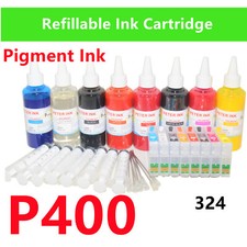 Empty Refillable Ink Cartridge kit for SureColor P400 Printer T324 324 * picture