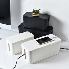 Cable Storage Box Power Strip Organizer Dustproof Wire Management Case PP picture