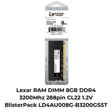 Lexar RAM DIMM 8GB DDR4 3200Mhz 288pin CL22 1.2V BlisterPack LD4AU008G-B3200GSST picture