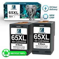 2x 65 XL 65XL Generic Black Ink for HP DeskJet 2622 2632 2ENVY 5052 5055 Printer picture
