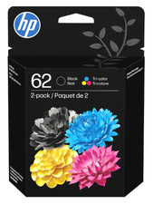 HP 62 Black/Tri-Color Ink Cartridges (2-Pack) | N9H64FN picture