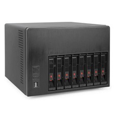 8 Bay NAS Case Compatible Micro-ATX Mini-ITX Motherboard, 3 Fans, 8 x 2.5/3.5