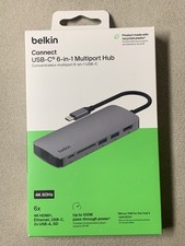 Belkin Connect USB-C 6-in-1 Multiport Hub - 4K HDMI Ethernet - New picture