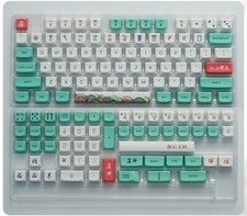 Chinese Mahjong Theme XDA Keycaps PBT 130 Keycaps in Box for Cherry MX Keyboard picture