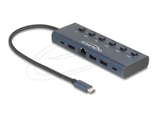 USB Type-C Docking Station Delock 4K 90W with Charging/Docking Switch 92000 picture