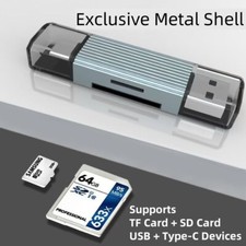 Aluminum USB Type-c Card Reader Micro SD TF OTG Smart Memory Adapter For Laptop picture