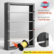 WIRE SPOOL STORAGE RACK Cable Dispenser Welded Steel Work Shop Organizer Holder picture