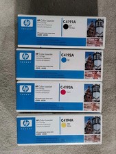 4 X Genuine HP 4500 4550 Color Toner YMCB C4191A C4192A C4193A C4194A picture