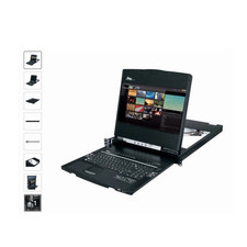 Middle Atlantic RM-KB-LCD17HD Powered Rack Console LCD Display, Black picture