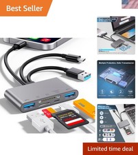 Versatile 5-in-1 Card Reader for Quick File Transfers - USB C & A Compatible picture