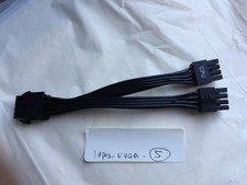 8 PIN TO dual 8 pin CPU  Adapter Power Supply Cable ORIGINAL-BLACK 6 INCHES picture
