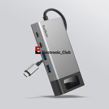 Belkin 8-Port USB-C Hub Dual HDMI Ethernet MacBook Adapter INC027 picture