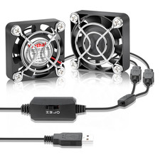 2Pcs 40Mm USB Cooling Fan 5V 4010 Mini PC Fan with Speed Controller picture