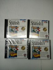 Spanish 1 Through 4 Learning Pro One Multimedia CD-Rom PC 4-PACK picture
