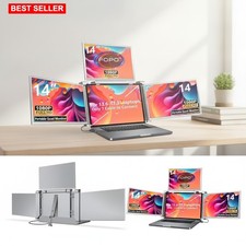 Quad Laptop Screen Extender 14 In 1080P IPS One-Cable Setup Mobile Workstation picture