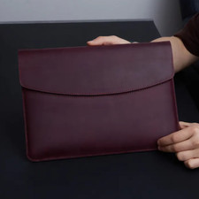  Handmade Genuine Leather iPad Sleeve, Personalized Tablet Cover, Custom Gift picture