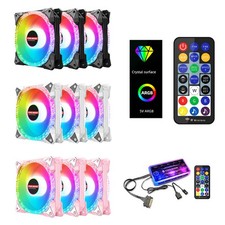 1/3 Pcs LED Cooling Fan RGB 120mm 12V For Computer Case PC CPU w/ Remote Control picture
