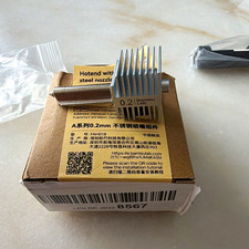 Bambu Lab Hotend w/ Stainless Steel 0.2mm Nozzle, Silver (FAH018) picture
