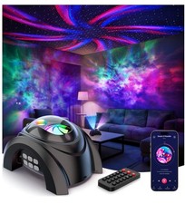 Dual Lens Galaxy Projector With Bluetooth Speakers (Space Black) picture