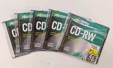 Memorex 5-Pack 700MB CD-RW CDs 80 Minutes 4X Multi-speed - New -Slim Jewel Cases picture