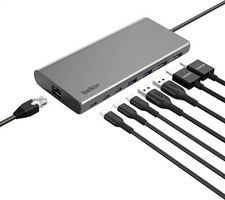 Belkin Universal USB-C 8-in-1 Dual Display Hub Dock - INC015BTSGY - In Box VG picture