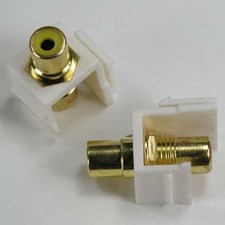 20 Pack of RCA Yellow F/F Keystone Module White picture