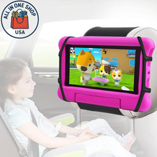 Car Headrest Tablet Holder Backseat Mount Silicone Net anti Slip Strap 7-12.9