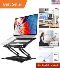 Aluminum Laptop Riser for 10-15.6” Laptops, Foldable & Portable Design picture