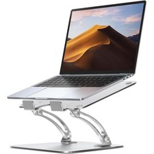 Ergonomic Adjustable Laptop Stand for Desk, Dual Foldable Computer Riser with picture