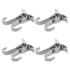 4Pcs Reusable Stainless Steel Ceiling Hooks Dual Prong Swivel for Pendant Lights picture