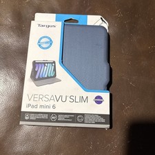 Targus VersaVu Slim 360° Rotation Antimicrobial Case for iPad Mini 7 & 6, Blue picture