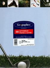 Golf Ball Club Tee Tees Golfer Designer Letter Computer Paper -  100 sheets picture