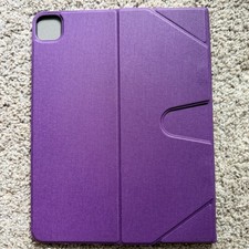 Purple Synthetic Leather Folding Folio Case w/ Stand for Apple iPad 10 in picture
