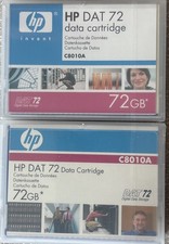 QTY 2 Genuine HP Hewlett Packard DAT 72 Data Cartridge 36/72GB C8010A SEALED picture