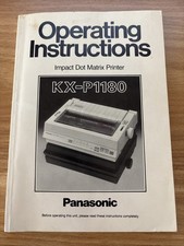 Panasonic KX-P1180 Operating Instruction Manual - Vintage - Dot Matrix Printer picture