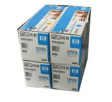 Set of 4 New In Box Genuine  HP C9700A C9701A C9702A C9703A Laser Cartridges picture