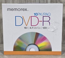  Memorex 10 Pack DVD-R 16x 4.7GB 120 Min - NEW/SEALED - picture