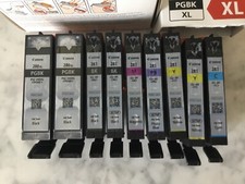 LOT 9 Empty Virgin Genuine Canon 280XL 281 Ink Tanks PIXMA CARTRIDGES COLOR BLAC picture