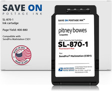 SL-870-1 Red Ink Cartridge Compatible with Pitney Bowes Sendpro Mailstation (CSD picture