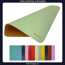 MelVan PU Leather Mouse Pad, 10.2 x 8.3 Inch Waterproof Desk Mat - Matcha Green picture