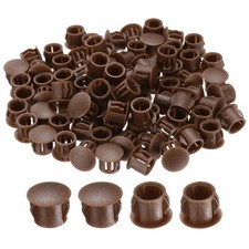 100-PackBrown Hole Plugs, 10mm / 0.39 Inch Plastic Hole Cover Panel Plugs picture