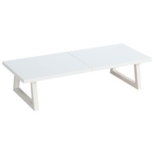 TEAMIX 24 inch Monitor Stand Riser, White Wood & Steel 24 inch, picture