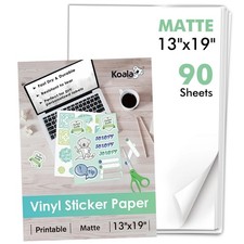 Koala Printable Vinyl Sticker Paper 13x19 Waterproof Matte Inkjet Laser 90 Sheet picture