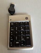 GE 98757 Retractable USB Wired Keypad Silver Black QWERTY English MK4106 picture
