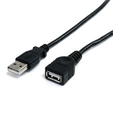 Startech USBEXTAA10BK 10ft USB 2.0 Ext Cable A-A Black picture