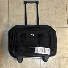 NWT Solo New York Bryant Rolling Laptop Case Black Fully Padded Compartments NEW picture
